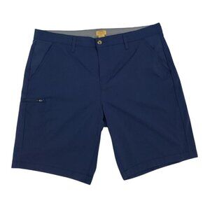 Telluride Mens Navy Blue Shorts Size 38 With Zip Pocket & Belt Loops. NWT